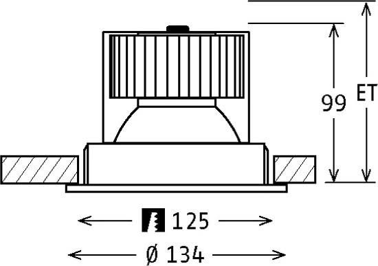 LED-Einbaustrahler CSALP 60.1030.25 si