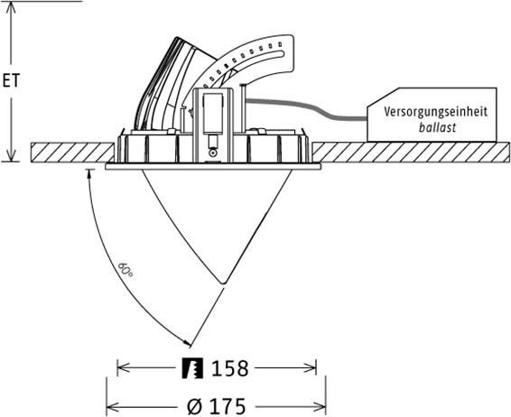 LED-Einbaustrahler CSARL 71302750DA si