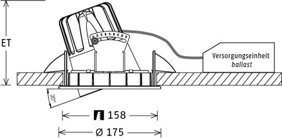 LED-Einbaustrahler CSARL 72.3040.15 si