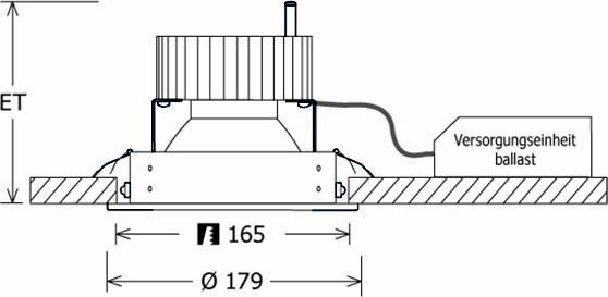 LED-Einbaustrahler SCELP 401.20.45/B ws