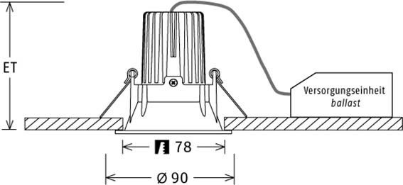 LED-Einbaustrahler VTRM 10.0530.25DALsi