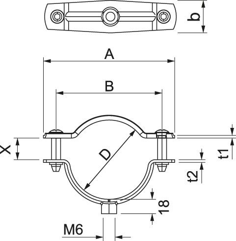 Abstandschelle ASG 732 12 A2