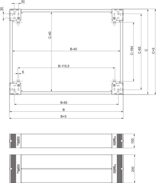 Sockel 100mm NSYSPS8100