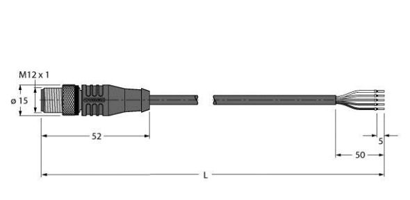 Aktuator- u. Sensorleitung HT-WAS4.5-5/S2430