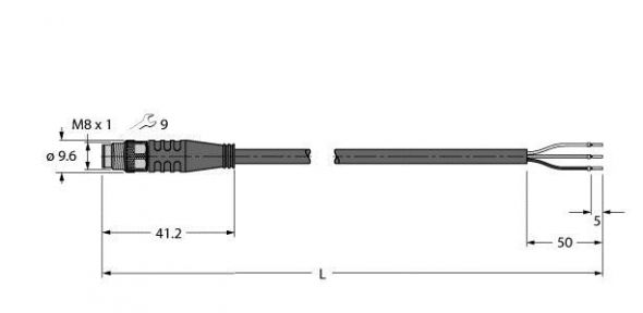 Aktuator- u.Sensorleitung PSG3M-2/TXL