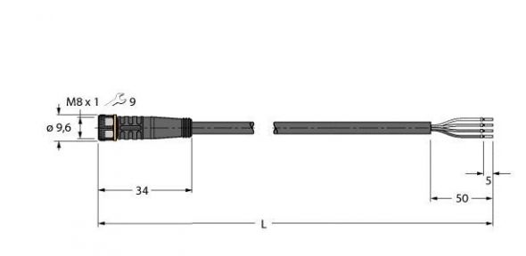 Anschlussleitung PKG4M-2/TXL