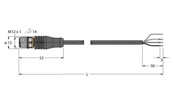 Anschlussleitung RSS4T-10/TEL