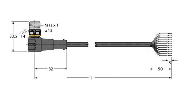 Anschlussleitung WSC12T-5/TXL