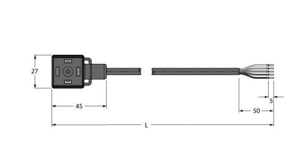 Ventilsteckverbinder VAS04-K81E-10/TXL