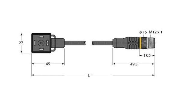 Ventilsteckverbinder VAS04K81E2RSC5T/TXL