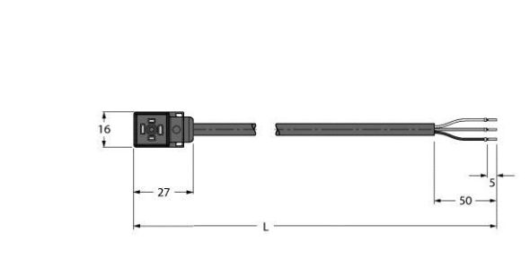 Ventilsteckverbinder VC8S22-L80E-10/TXL