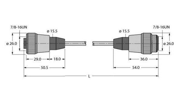 Versorgungsleitung RKM52-5-RSM52