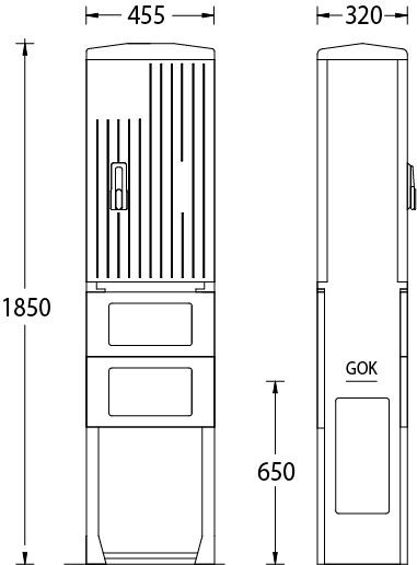 Leersäule IP44 A060-M-1850