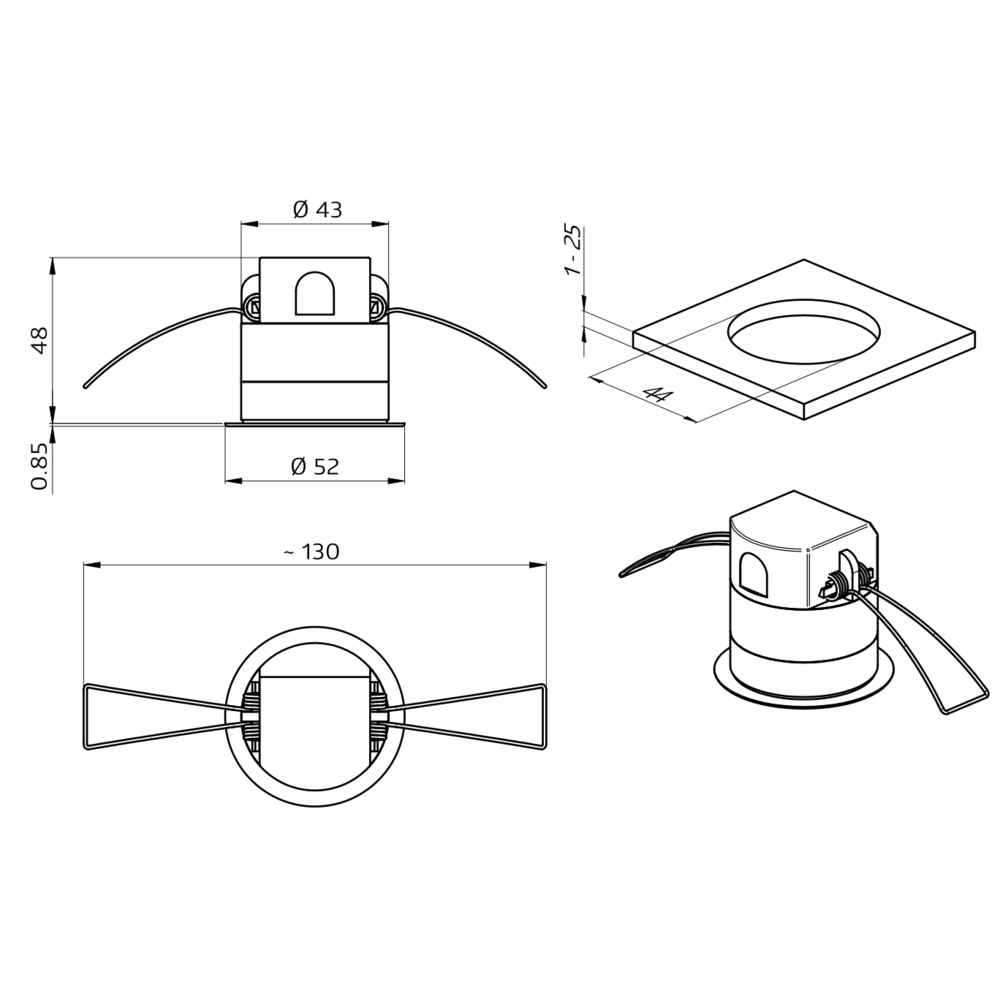 Präsenzmelder PD11DALI-SYS-FLAT-DE