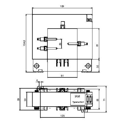 Schienenumbau Stromwandler IAM600/5A2.5VAKl.0.5