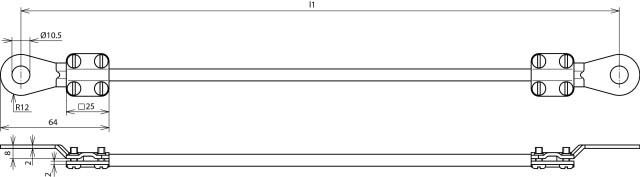 Erdungsleitung EL16 L1.05M 2KSG 10