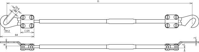 Erdungsleitung EL16L2.55M 2KSO 8.10