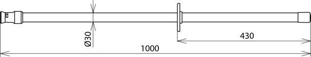 Erdungsstange Typ B ES SQ 1000