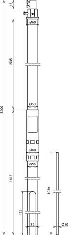 Stützrohr SR D50 3200 F#105325