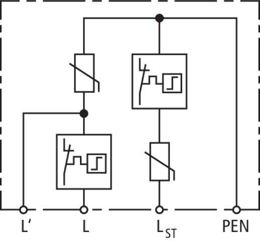 Überspannungsableiter DCOR L 2P 275 SO LT