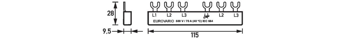 Gabelsammelschiene EV-S G 3+Hi.6.120