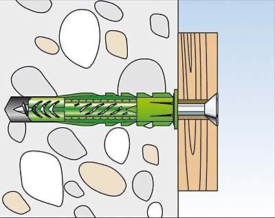 Universal-Dübel UX 10x60 R green