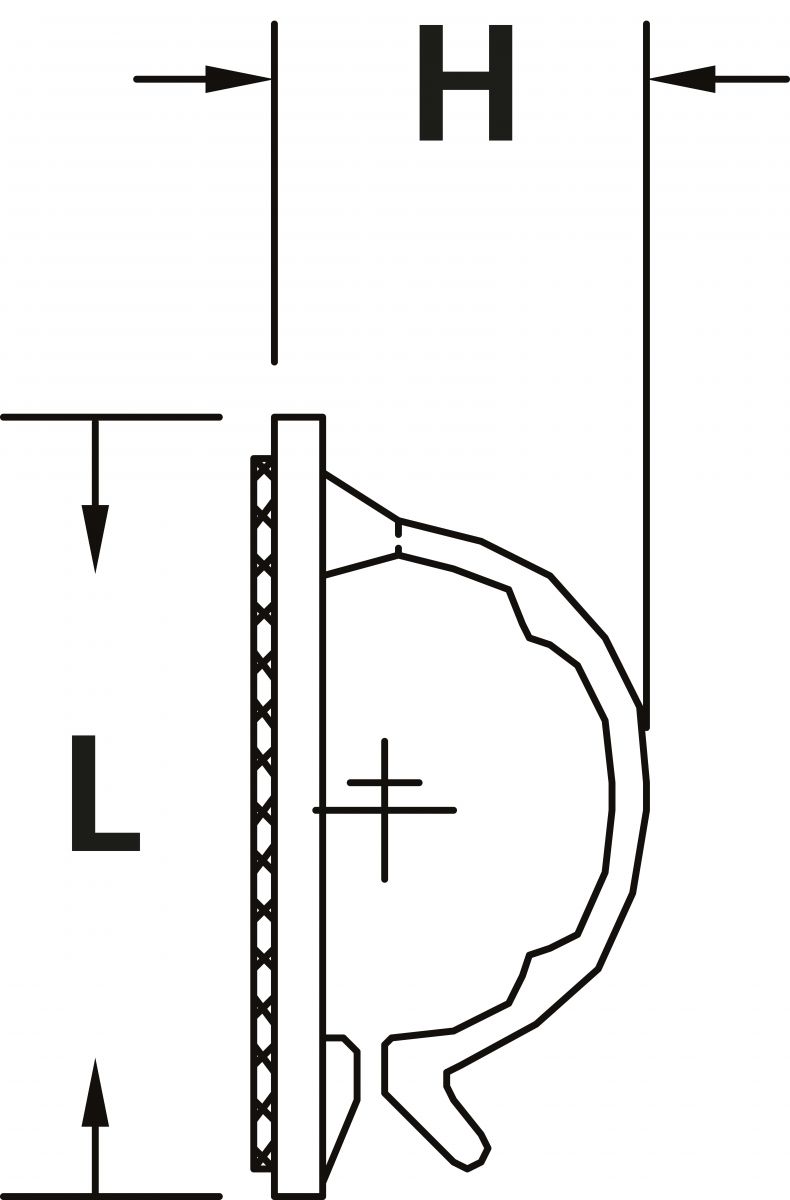 Klebesockel RB5 PA66 BK 50