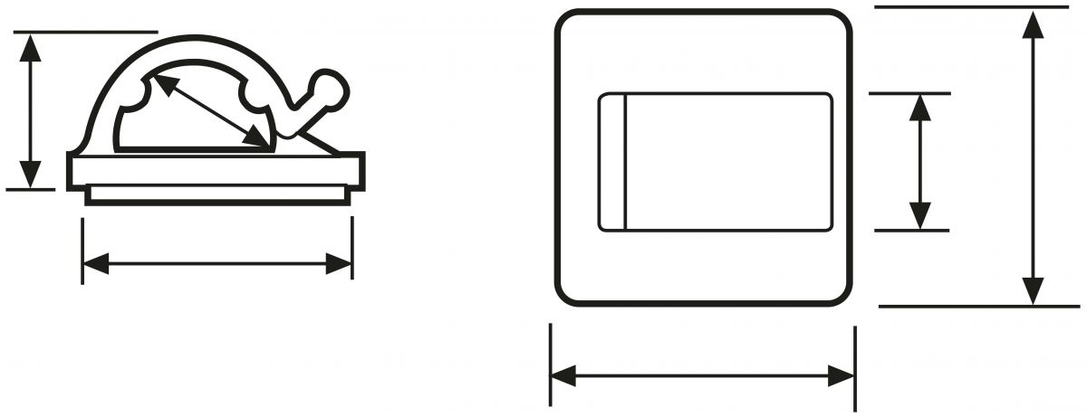 Klebesockel RB5 PA66 BK 50