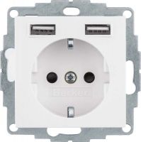 SCHUKO/USB-Steckdose 48031909 polarweiß matt