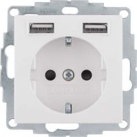 SCHUKO/USB-Steckdose 48038982 weiß glänzend