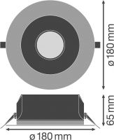 LED-Downlight DLUGRDN155PFM14W830