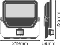 LED-Fluter mit BWM FL PFM 50W3000K S WT