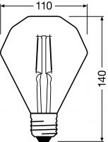 LED-Vintage-Lampe E27 1906LEDDIAMD4,5W/825