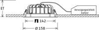 LED-Einbaudownlight VTFS 10.1030 silber