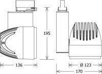 LED-Stromschienenstrahler BIXXL 204.30.40.2 si