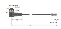 Aktuator-und Sensorleitung WKC4.5T-5/TEL