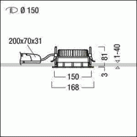 LED-Einbauleuchte P-EVO R150 #60818978