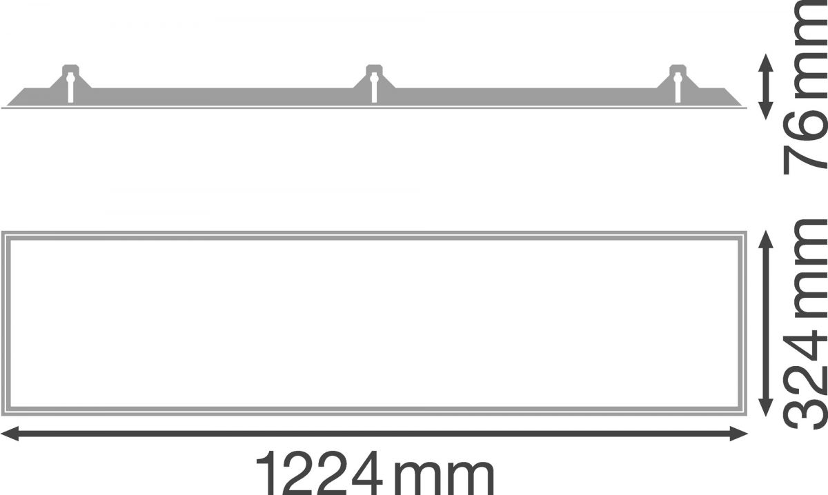 Einbaurahmen PL1200X300REC.MOUNT