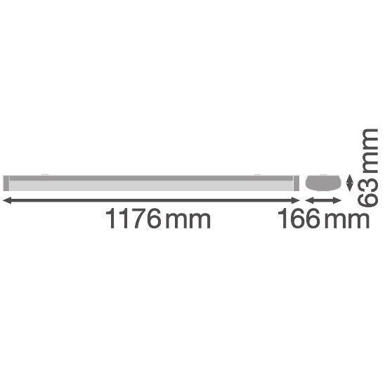 LED-Anbauleuchte LNSF1200P32W830 IP44