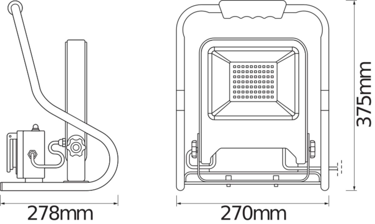 LED-Arbeitsleuchte LEDWORK.RSTANDSO.50W