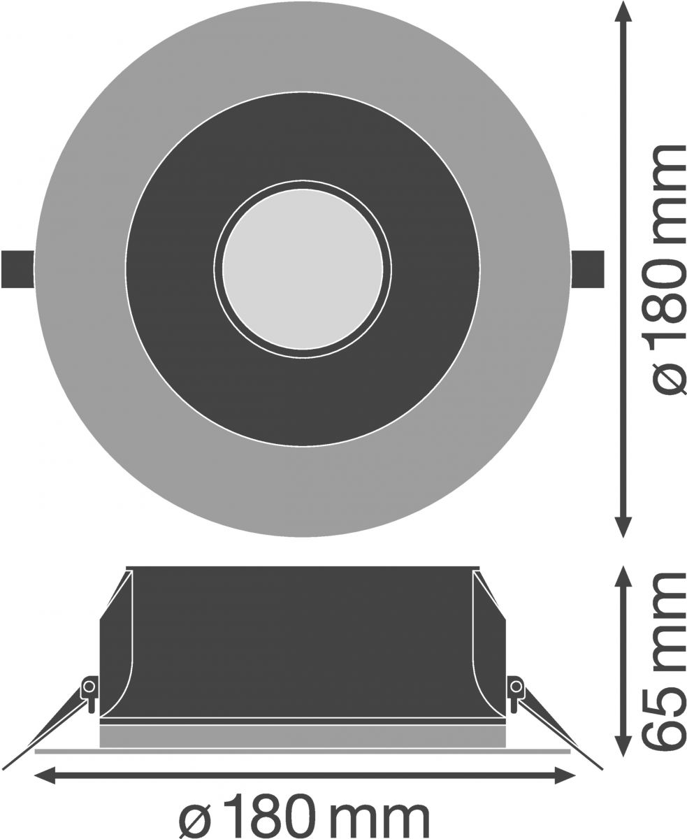 LED-Downlight DLUGRDN155PFM14W830D