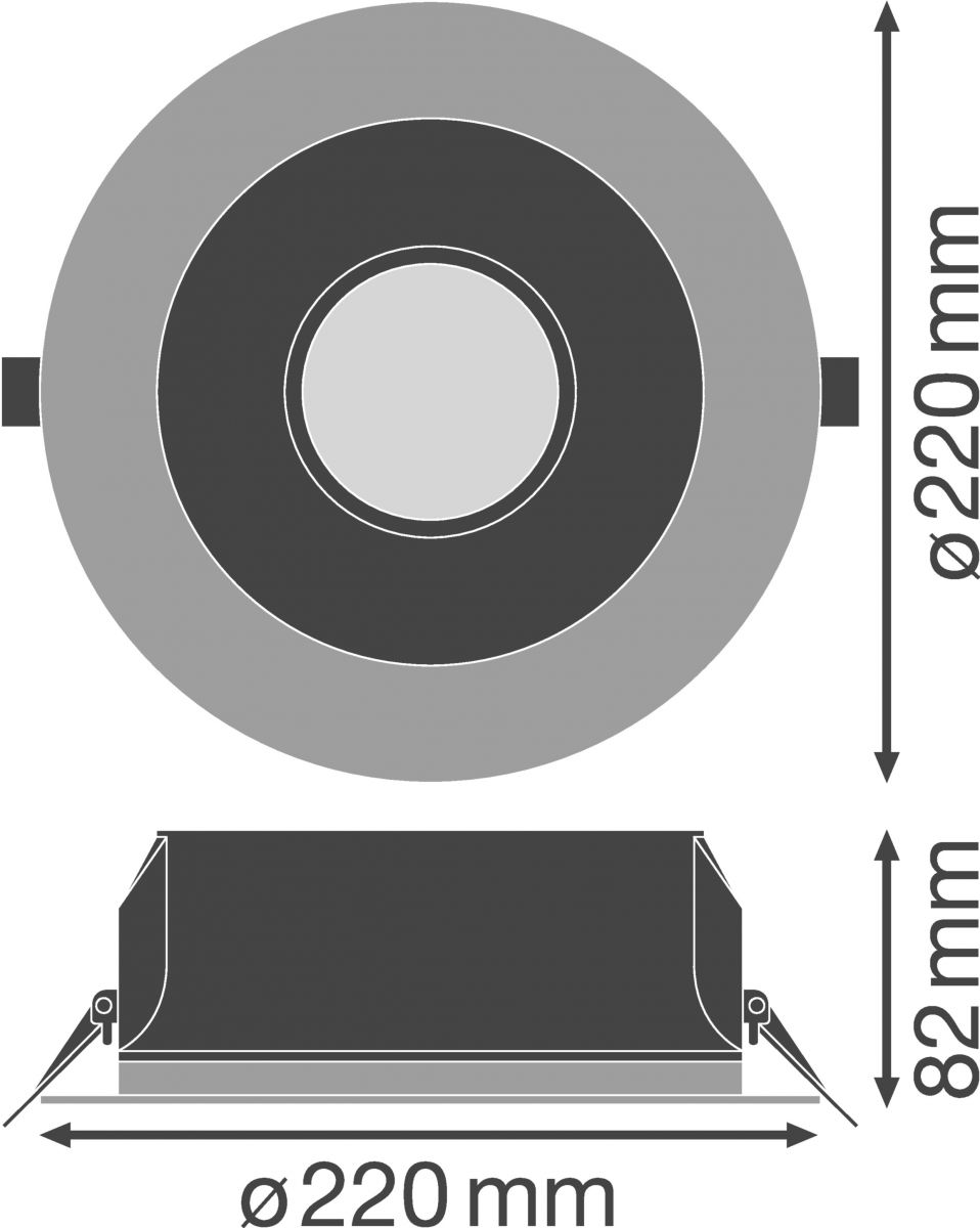 LED-Downlight DLUGRDN195PFM21W830