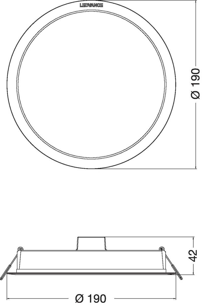 LED-Downlight IP44 DLIP44DN19018W830WT