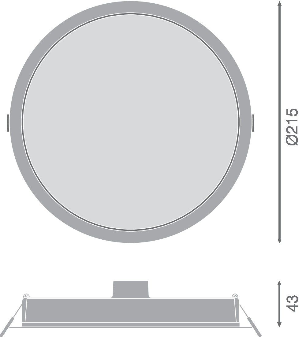 LED-Downlight IP44 DLIP44DN21530W830WT