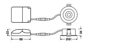 LED-Einbaustrahler SPAIRADJP4W927DIP23B