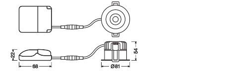 LED-Einbaustrahler SPDKFIXP8927PSDIP44B