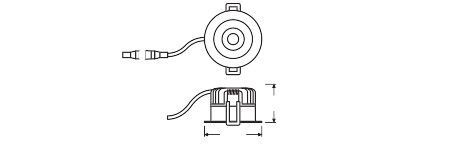 LED-Einbaustrahler SPFIXP8W927PSDIP44BK