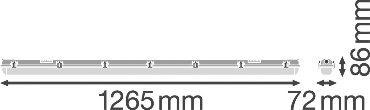 LED-Feuchtraumleuchte DAMPPROOF12001LPHous