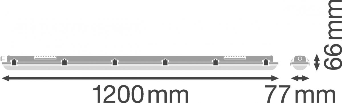 LED-Feuchtraumleuchte DPVAL120040W4000IP65