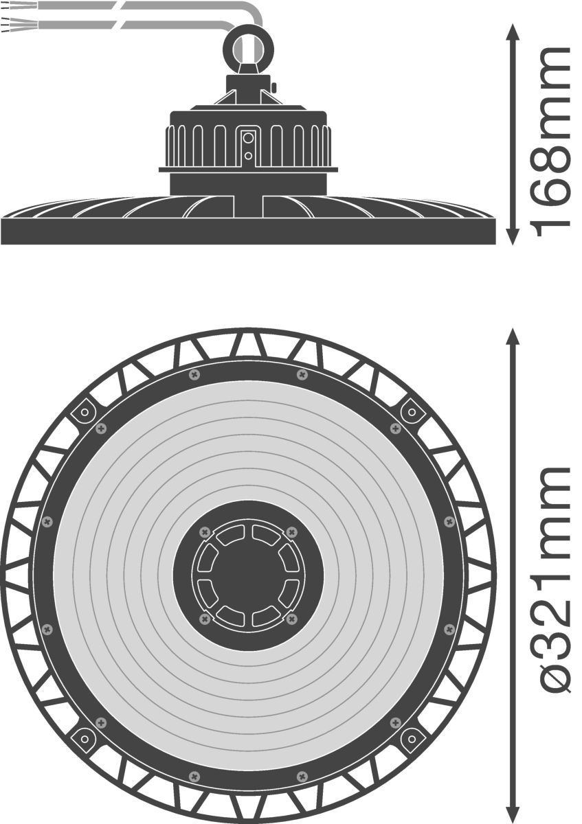 LED-Hallenleuchte HBDALI190W/4000K110D